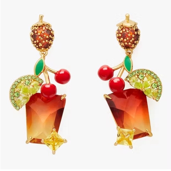 $128 Kate‎ Spade Sweet Treasures Cocktail Drop Earrings in Gold